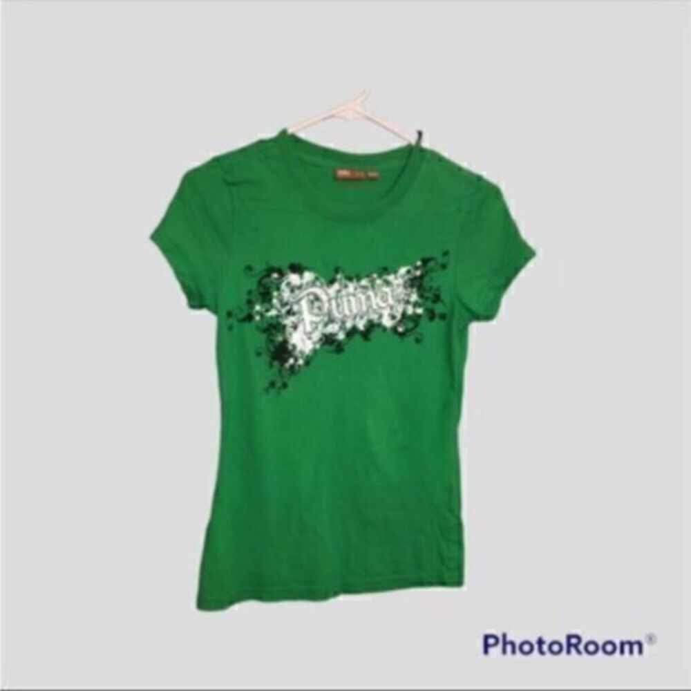 Puma green shirt kids XS EUC